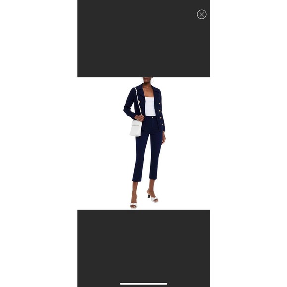 L’AGENCE Allison women’s navy double breasted denim jacket size small 0050 - Picture 9 of 16